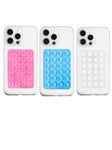 10pcs Double-Sided Silicone Suction Cup Upgrade Suction Cup Card Package Square Single Sided Phone Suction Cup Holder Adhesive Phone Case Holder Silicone Phone Accessories For Women For Men Wallet Mini Wallet Purse Wallet Magsafe Wallet Card Wallet