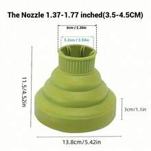 1pc, Hair Dryer Diffuser Cover Styling Foldable Silicone Hairdressing Tool Attachment, For Wavy & Thick Hair, Home & Salon Hair Styling Accessory, Universal Foldable Hair Dryer Diffuser For Curls And Blow Drying - Hair Curl Diffuser Cover And Hair Styling Tool Accessory, Hairdryer Diffuser, Foldable Silicone Hair Styling Attachment - Multicolor - View 4