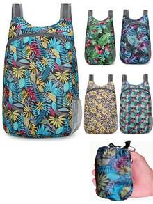 1个轻便户外可折叠背包，新款透气防水便携旅行运动折叠包，多功能徒步旅行背包