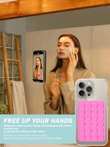 Cell Phone Silicone Suction Cups Square Suction Cups For Cell Phones And Tablets Stick Anywhere! - Multicolor - View 3