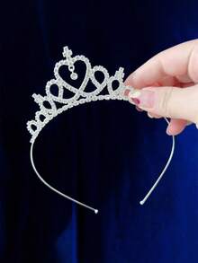 1pc Bridal Crown, Wedding Dress Headpiece, Birthday Girl Crown, Multi-Purpose Rhinestone Princess Hair Hoop Tiara, Wholesale - Crown - View 4