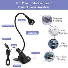 SAVILAND U V LED Nail Lamp – Mini Led Nail Lamp Gel Lamp For Nails With Securing Clip Rotatable Led Light For Nails For Curing Gel Polish U V Nail Gels Manicure Home DIY, Black - 黑色 - 查看 4