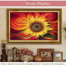 SNA 2025 New Style Full Embroidery 11CT 3 Strands Printing Abstract Flower Kits Cross Stitch Threads Craft Kit Needlework Handmade Gift Wholesale - Need to Embroider By Yourself, No Frame Included - View 6