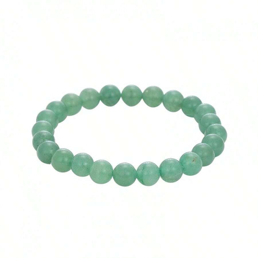 Vibe Green Jade Bracelet - Healing Wealth Bracelet - Jade Beaded Bracelet Women Men - Bring Good Luck Prosperity And Emotional Balance - Adjustable Size - 東陵石 - 查看 1