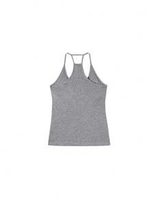 Summer Korean Style Fitted Padded Chest Backless Camisole T-Shirt Top, Versatile