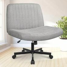 Ergonomic Office Chair Cross-Legs With Wheels - Grey - View 7