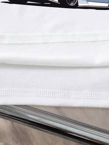 Tween Boys' Cartoon Print Short Sleeve Casual Practical T-Shirt - White - View 5