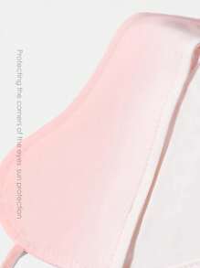 1 pieza Máscara facial transpirable con color degradado impreso y diseño lindo para mujer, máscara de protección solar versátil para exteriores, con protección UV para estudiantes y campus
