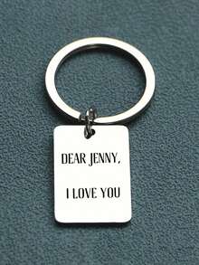 1 pieza, llavero personalizado de póker de acero inoxidable con texto personalizable en la parte trasera, con diseños clásicos de las cartas de póker As de picas y As de corazones, lleno de diversión genial y juguetona - Multicolor - Ver 4