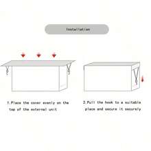 1pc Air Conditioner Outdoor Unit Insulation Pad, Waterproof Sunshade Cover, Aluminum Foil Heat Insulation Sunscreen - Multicolor - View 2
