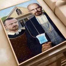 1 pieza Póster clásico de la serie de televisión Breaking Bad sobre el crimen, para decoración de pared en cafetería o bar, sin marco - Multicolor - Ver 9