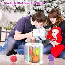 1 Set Children's Abs Shape Sorter Montessori Toy, Large 14cm Colored Cube & 6 Multi-Textured Sensory Shapes For Skill Building & Educational Fun, Ideal As Birthday Gift For Ages 0-3School, Student,Stationery,School Supplies Shape Sorter,Activity Cube,Montessori Toys,Shape Sorter,Activity Cube,Busy Cube,Shape Sorter,Activity Cube,Busy Cube
