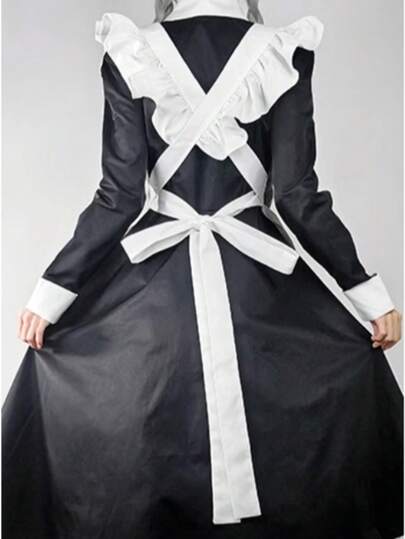 洛丽塔经典女仆装，黑白长款日式女仆制服角色扮演（建议选购大一码）万圣节春季