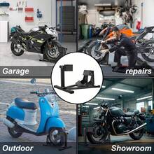 VA-Cerulean Motorradständer für 17-21", 90-130 mm Vorderrad, Motorradwippe, Transportständer, einstellbare Motorradwippe aus Stahl, als Transportständer und Montageständer - Farbe - Übersicht 7