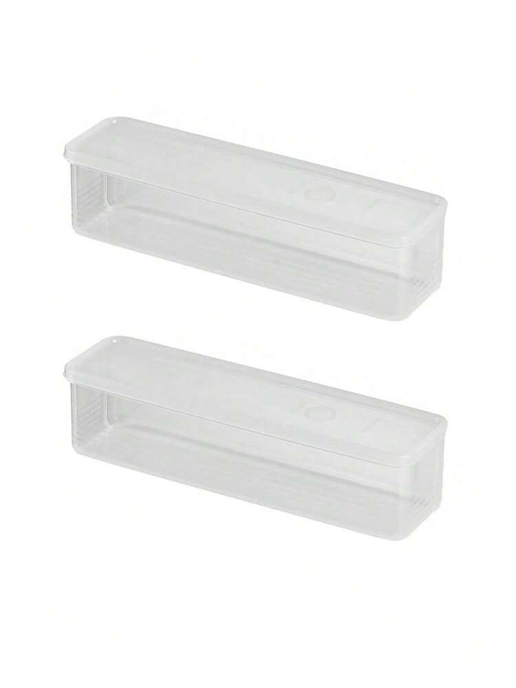 4pcs Small Pasta Box, White Transparent Rectangular Plastic Noodle Storage Container With Lid - Airtight Food Preservation Boxes, Reusable And Stackable For Spaghetti, Cereal, Snacks, Kitchen Refrigerator, Christmas/Halloween Gift, Polypropylene (PP) Material, Food Contact - Multicolor - View 12