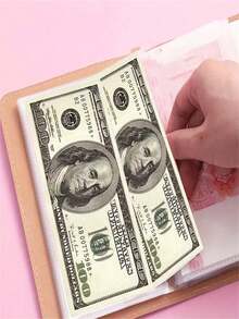 Banknote Storage Book. Made Of PU Material, Can Hold 100 Banknotes, With Banknote Photos, Stamps, Bank Card Storage Book 1A6 Super Large Capacity Cash Storage Notebook. Comes With 50pcs Interior Best Gifts Birthday Travel Accessories Graduation - Multicolor - View 4