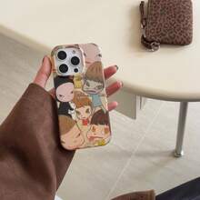 Anime Shockproof Fashion Vintage Niche Clock & Portrait Illustration Phone Case Compatible With IPhone 17 Pro Max/17 Air/16 Pro Max/15 Pro Max/14 Pro/13 Pro/13/12 Pro Max/12 Spring Gift Birthday - Multicolor - View 5