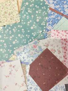 1包60张复古花卉剪贴簿装饰材料纸，各种尺寸，适用于DIY手工制作、返校季、家居和办公用品（请注意尺寸） - 彩色 - 查看 4