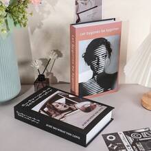 3/2/1 件装仿真装饰书，折叠发货，易于组装，时尚书籍造型咖啡桌装饰，设计师款仿真书，适用于书架、咖啡桌、农舍、家居、客厅、卧室、办公室、浴室、桌面、电视柜、大堂、书架等，是各种节日礼品的理想之选。 - 多色彩色 - 查看 7