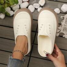 صنادل نسائية مزينة بالخرز ، شبشب أزياء سهل الارتداء من الإيفا مع أربطة سميكة مريحة، مناسب للاستخدام في الشاطئ