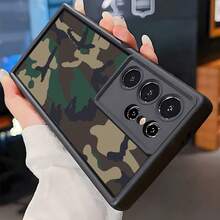 Camo 1pc 迷彩防摔防震手机壳兼容 iPhone、Honor、Redmi、Galaxy、