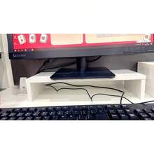 Soporte Elevador para Monitor - Soporte Ergonómico para Laptop Organizador de Escritorio Almacenamiento de Teclado - Negro - Ver 5