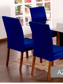 6-Piece Chair Cover Kit In Gel Mesh - Royal Blue - View 2