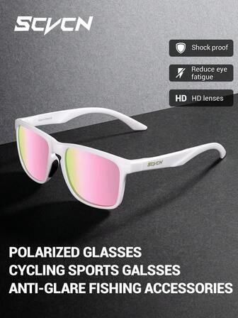  SCVCN Polarized Bike Cycling Glasses Fishing Glasses Outdoor Sports Glasses Men MTB Mountain Road Cycling Eyewear Women Hiking Golf Accessories Bicycle Glasses Classic Camping Holiday
