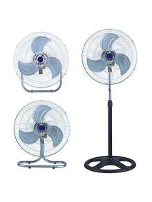 Ventilador eléctrico 3 en 1 de 18 pulgadas, ventilador de piso residencial/industrial, ventilador de piso, calidad térmica exclusiva de América del Sur, ventilador, fácil de instalar - Azul - Ver 10