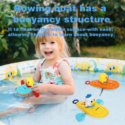 鸭子婴儿洗澡玩具 - 感官水上游戏玩具，幼儿鸭子洗澡玩具，适合婴儿，无需电池互动，蒙特梭利感官，适合 18 个月以上男孩女孩