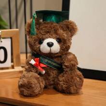 Graduation PhD Cap With Teddy Bear Ribbon | Creative Graduation Souvenir, Plush Teddy Bear Doll, Dorm Decor Photo Prop, Gift For Teacher, Classmate, Friend For Graduation Season