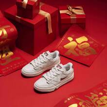 XTEP Maxx Board Shoes Women's Breakdance Team Same Style Versatile Flat Shoes Casual Sports Shoes 876118310010 - White Sand Gray/retro Red - View 5