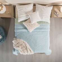 NOVO PLAIN LIGHTWEIGHT QUILT - Teal Blue - View 3