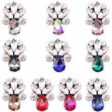 1-20pcs/Set Handmade Self-Adhesive Diamond Rhinestone Multicolor Water Drop Glass Decoration, Suitable For Shoes, Clothing, Bags, Accessories, Hair Clips, Non-Woven Fabric Clothing Accessories, Elegant Quality And Careful Craftsmanship