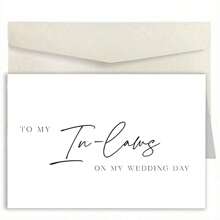 1pc Wedding Card For In-Laws, "TO MY In-Laws ON MY WEDDING DAY", Inviting In-Laws To The Wedding