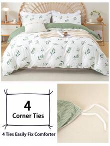 3pcs Floral Pattern Duvet Cover Set (1 Duvet Cover And 2 Pillow Shams), Soft And Skin-Friendly, Suitable For All Seasons - Multicolor - View 6