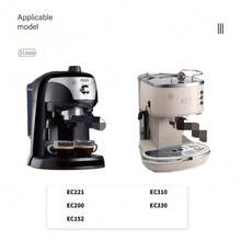 51 毫米无底手柄 2 个耳适用于 Delonghi EC200 EC221 ECO310 EC330 EC152，不锈钢咖啡浓缩咖啡机木质/ABS 手柄，篮式过滤器替换配件返回学校 - 彩色 - 查看 9