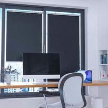2Set Portable No-Drilling Blackout Roller Blinds With 3 Suction Cup And 4 Adhesive Hook Temporary Retractable Insulated UV Protection Window Cover Curtain Black Privacy Window Roller Blind Shades For Home Office Car Bedroom Living Room Kitchen - Sunshade Roller Blind - View 7