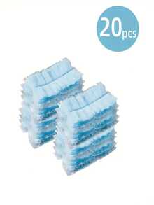 30片/50片静电除尘布替换一次性布 刷头填充 360度清洁桌面书架洗衣机家具汽车键盘洗衣机除尘头填充（不含手柄）