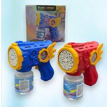 Automatic Bubble Blower Machine, Colorful, Kids Toy, Blue Red, 50ML - Bubblegum Pink+Refill - View 3