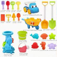 Juego de juguetes de playa para niños, juego de cavar arena y agua, balde de playa, pala, herramienta para jugar con arena de playa, colores y estilos aleatorios