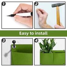 Wall Hanging Pockets Planting Bags Flower Pot Home Garden Grow Bag Garden Planter Vertical Suculentas Plant Pot Home Decor