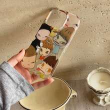 Anime Shockproof Fashion Vintage Niche Clock & Portrait Illustration Phone Case Compatible With IPhone 17 Pro Max/17 Air/16 Pro Max/15 Pro Max/14 Pro/13 Pro/13/12 Pro Max/12 Spring Gift Birthday - Multicolor - View 3