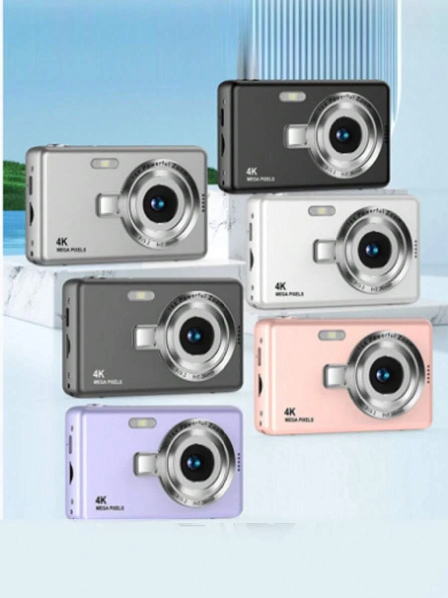 1 件便携式数码相机，FHD 1080P 紧凑型相机，2.4 英寸 LCD 16 倍数码变焦（适合青少年），5000 万像素，电子稳定，自拍延迟，长电池寿命（无卡）