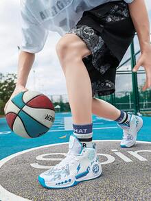 Men's Basketball Shoes, Sneakers, Running Shoes, Fashion Sports Shoes For All Seasons - White Blue - View 8
