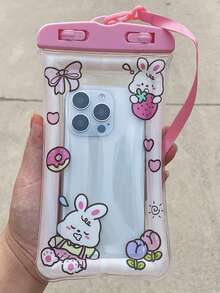 1pc Cute Inflatable Waterproof Dry Bag, Useful For Water Activities Without Dropping, Sensitive Touch Screen - Multicolor - View 2