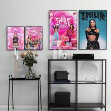 1 pieza Arte de pared Pósters sin marco Obra clásica de la cantante Emilia Mernes Pósters de calidad HD Arte de pared retro Pósters para decoración del hogar y la habitación, con opción de marco - Multicolor - Ver 6