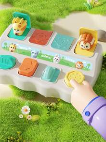 Hide And Seek Cartoon Pop-Up Box For Youngsters - Interactive Learning Toy With Animal Cards, Educational Birthday Or Christmas Gift - Multicolor - View 5