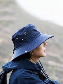 1 Pc Multi-Wear Classic Design Wide Brim Hat, Makes The Face Look Smaller, Simple & Fashionable, Protects Against Sun, Wind & UV, Foldable For Easy Storage, Suitable For Hiking, Outdoor Travel, Parties, Camping And Various Occasions - Multicolor - View 9