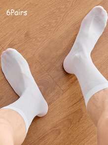 1/3/6 pares de calcetines de rayas verticales para hombre en negro, blanco, azul, calcetines delgados para primavera, verano, otoño, calcetines largos y transpirables negros para negocios